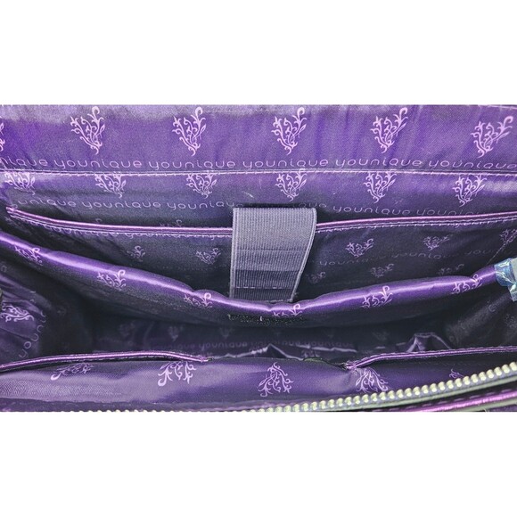 Younique Shiny Metallic Purple Makeup Tote Bag Purse - Picture 11 of 11